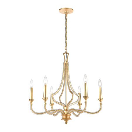 ELK LIGHTING La Rochelle 6-Light Chandelier in Parisian Gold Leaf 11176/6